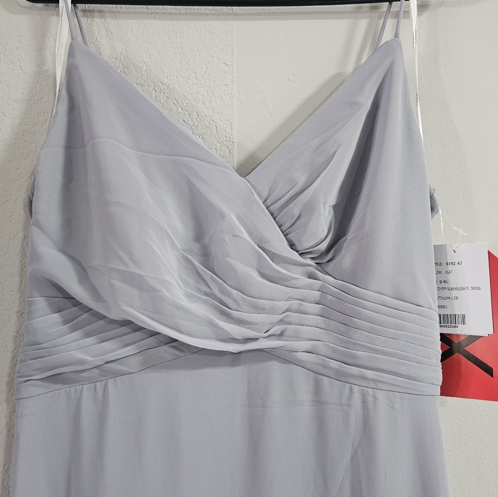 Spaghetti Strap Criss Cross Bodice Chiffon Dress size 8-RL